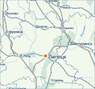 Карта Липецк